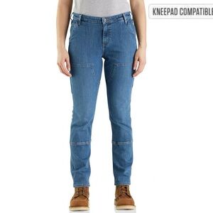 Carhartt women’s double front jean, relaxed fit, rugged flex